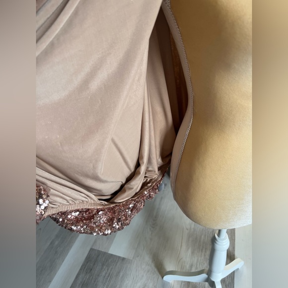 Rose gold sequin cardigan - Picture 3 of 6